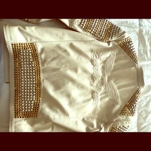 Lamb skin Robin Jean Studded jacket..